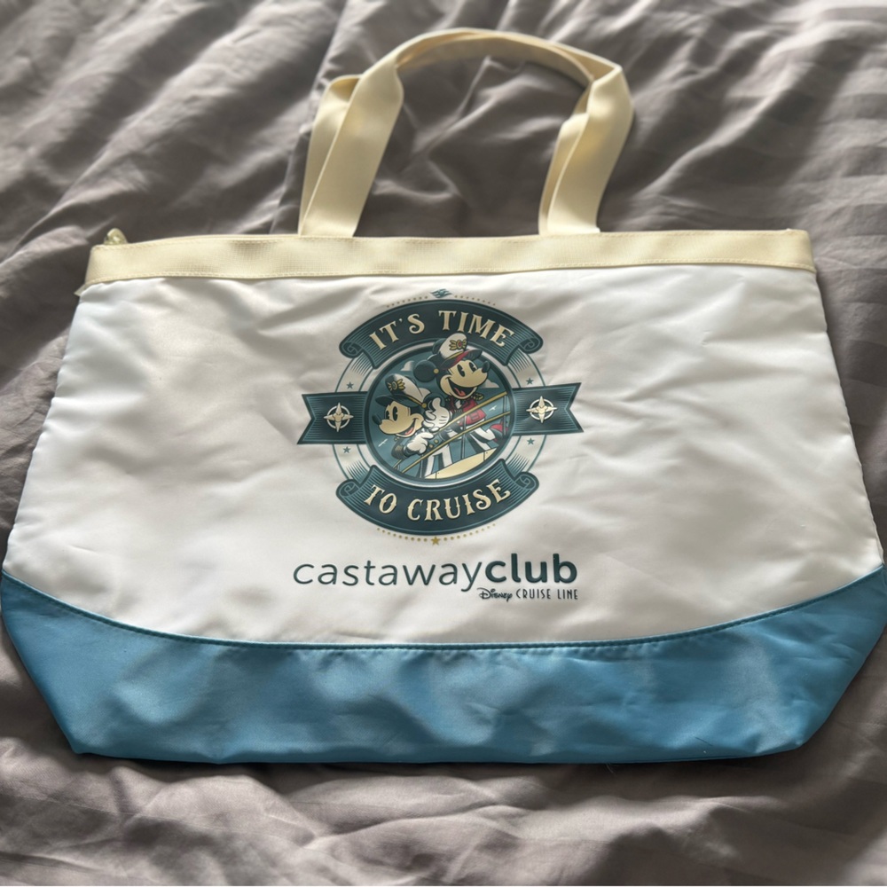 Disney Castaway Club Blue and White Tote Bag